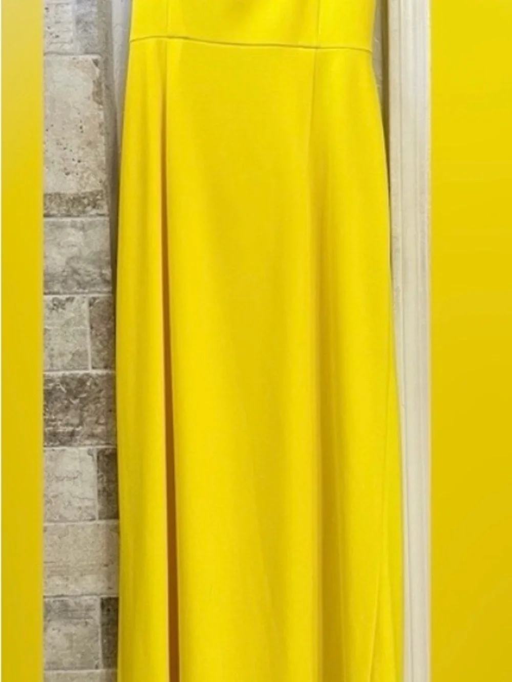 Calvin Klein Bright Yellow Wrap Maxi Dress - Picture 4 of 7